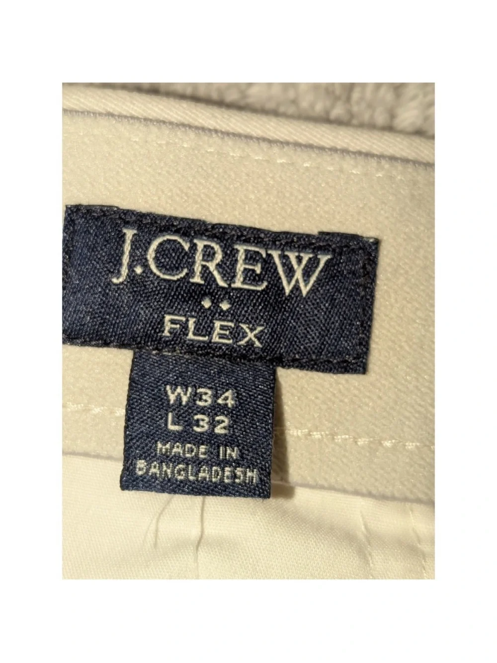 J. Crew Men's Flex Slim Stone Khaki Pants Sz 34/32 NWT